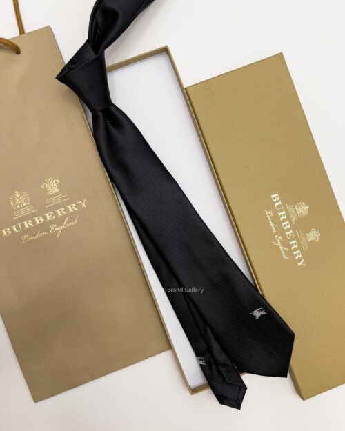 Burberry Black ENGRAVED SILK TIE