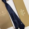 Burberry Navy ENGRAVED SILK TIE