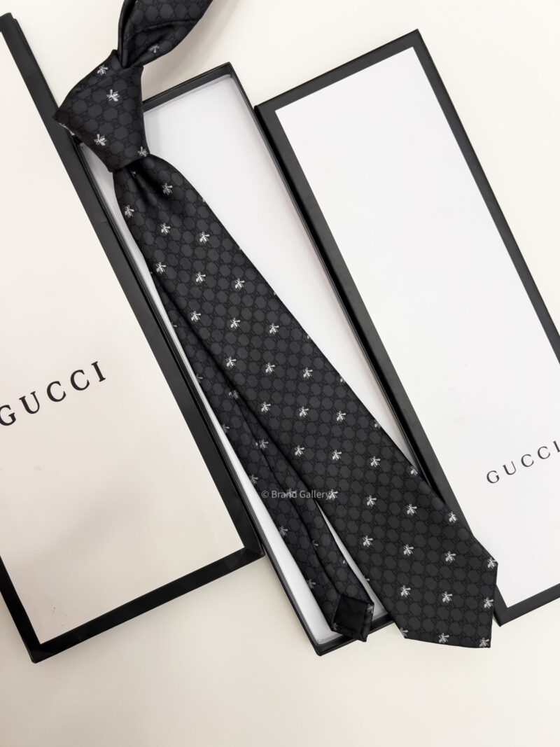 Gucci Charcoal GG BEES SILK