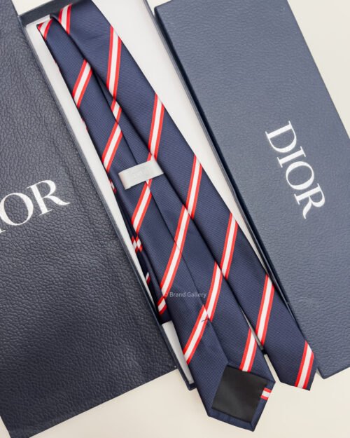 Dior STRIPED CD ICON SILK TIE
