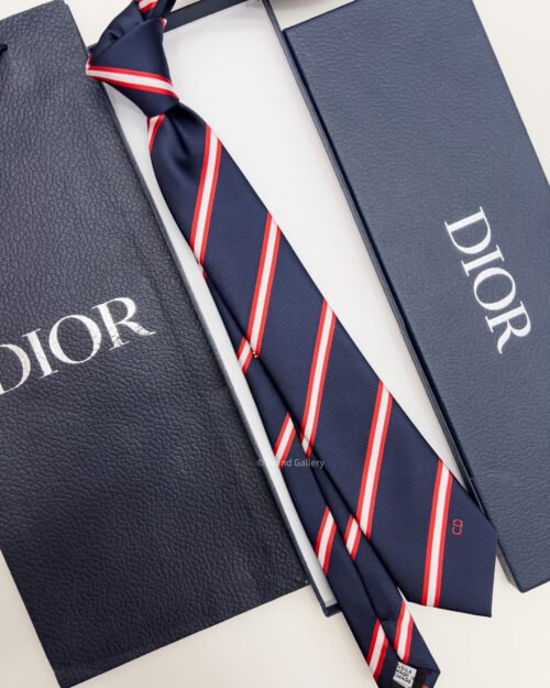 Dior STRIPED CD ICON SILK TIE