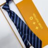 Louis Vuitton Navy LV DIAGONAL SILK TIE