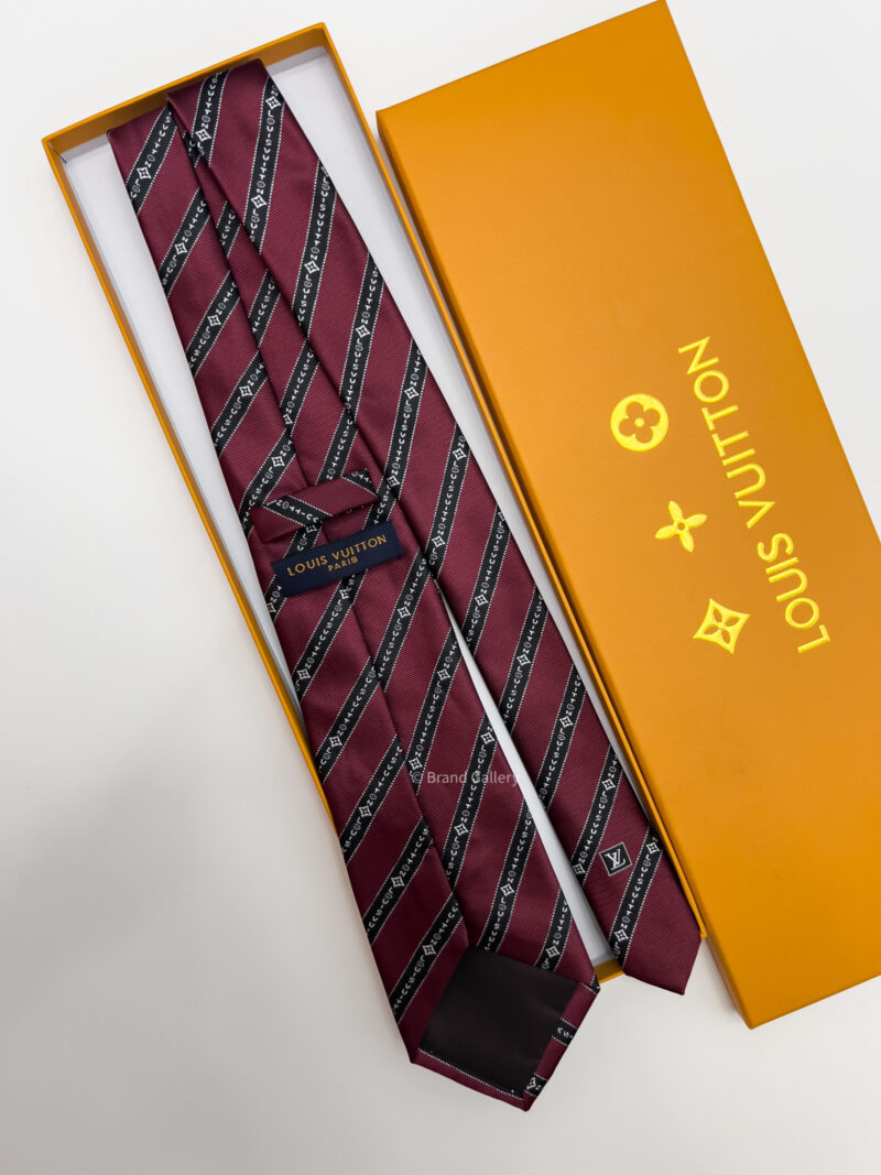 Louis Vuitton Bordeaux LV DIAGONAL SILK TIE