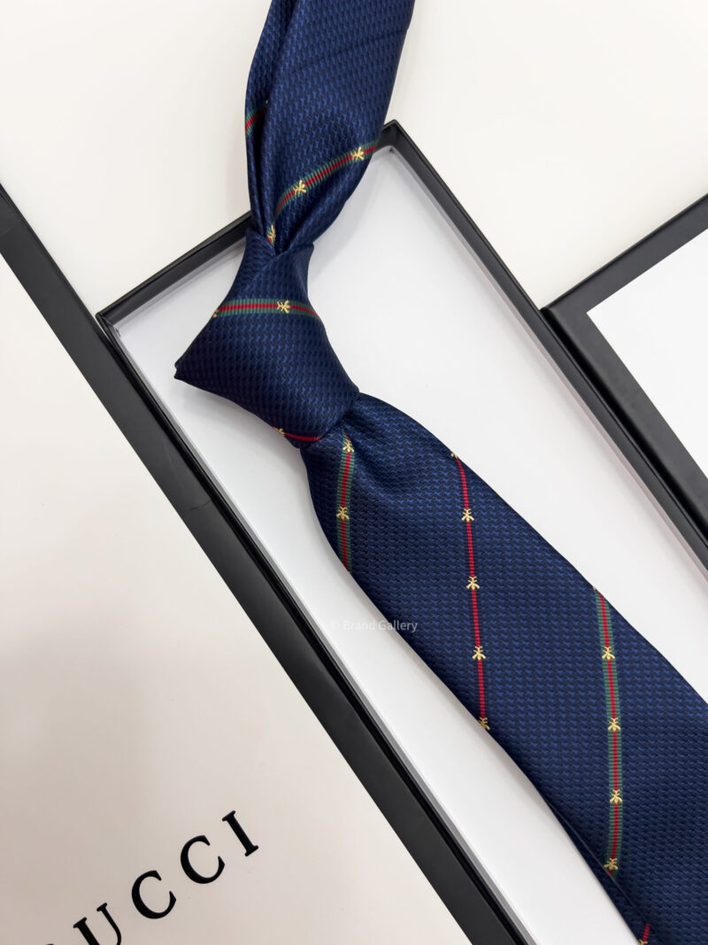 Gucci BEE WEB STRIPE SILK TIE