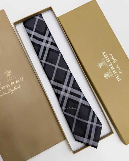 Burberry Charcoal CLASSIC CUT VINTAGE SILK TIE