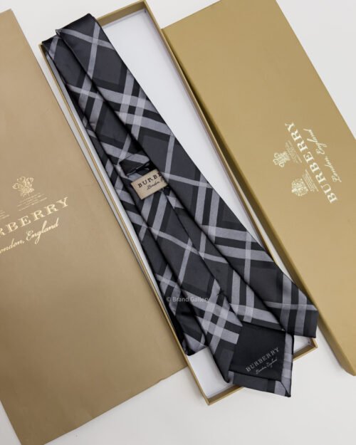 Burberry Charcoal CLASSIC CUT VINTAGE SILK TIE