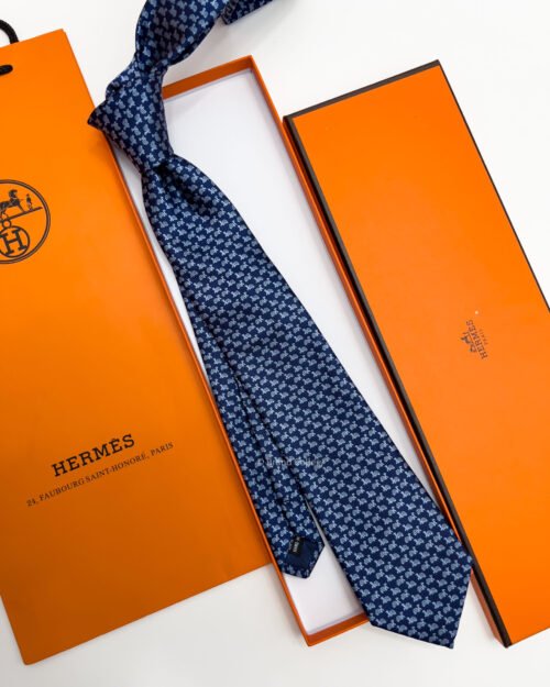 Hermes TURTLE PATTERN SILK TIE