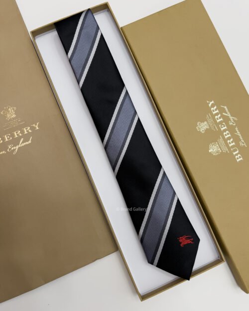 Burberry Black LINED SILK TIE