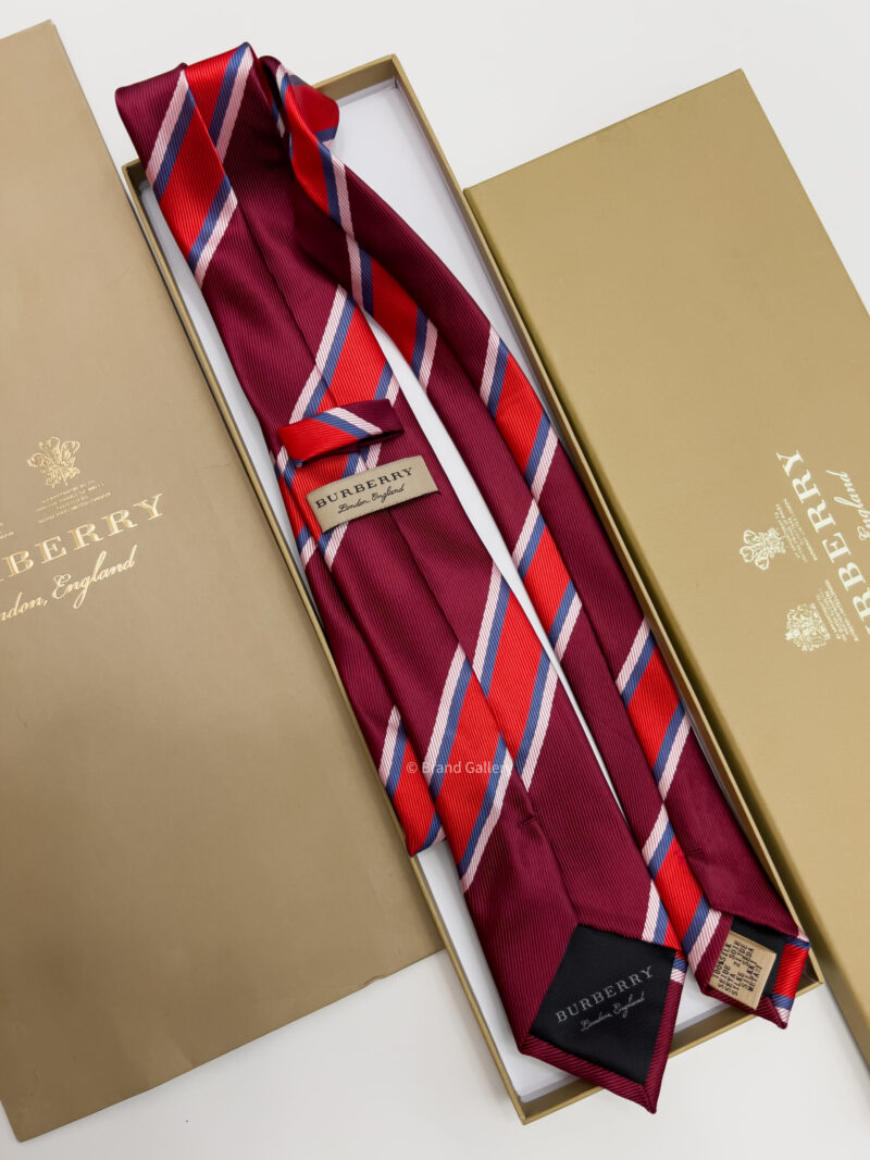 Burberry Red LINED SILK TIE