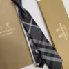 Burberry Charcoal CHECK SILK TIE