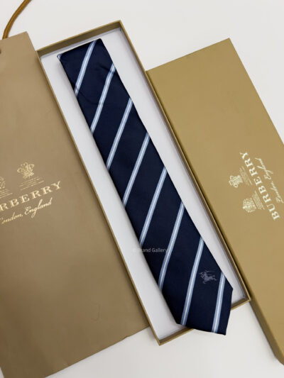 Burberry Navy REGIMENTAL SILK TIE