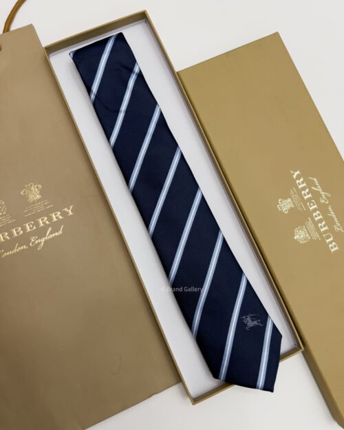 Burberry Navy REGIMENTAL SILK TIE