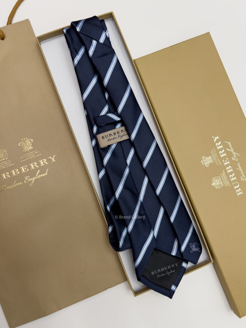 Burberry Navy REGIMENTAL SILK TIE