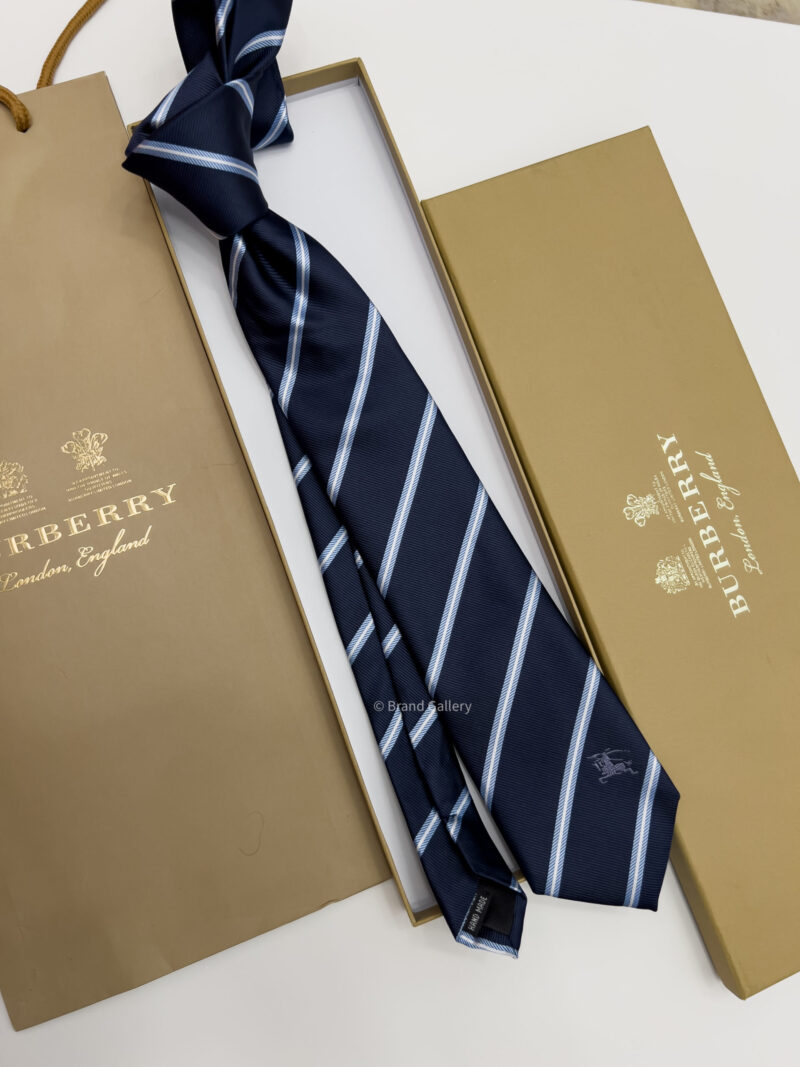 Burberry Navy REGIMENTAL SILK TIE