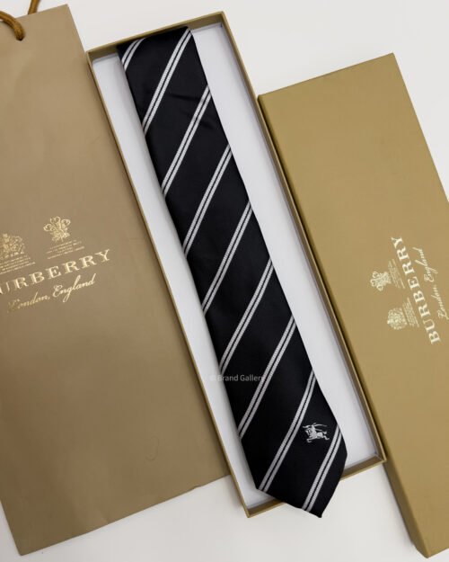 Burberry Black REGIMENTAL SILK TIE