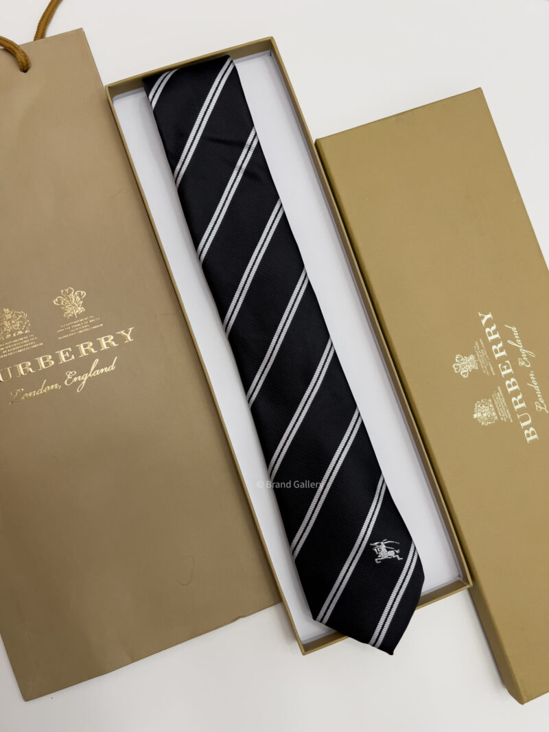 Burberry Black REGIMENTAL SILK TIE