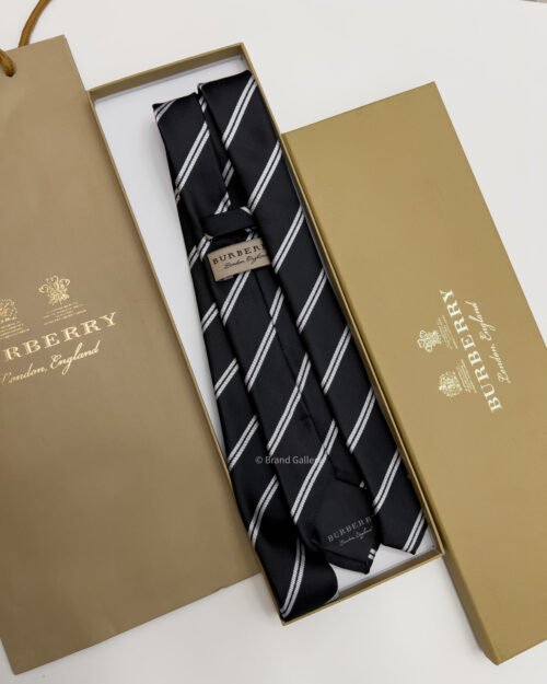 Burberry Black REGIMENTAL SILK TIE