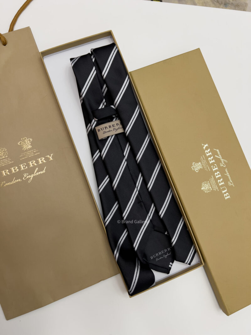 Burberry Black REGIMENTAL SILK TIE