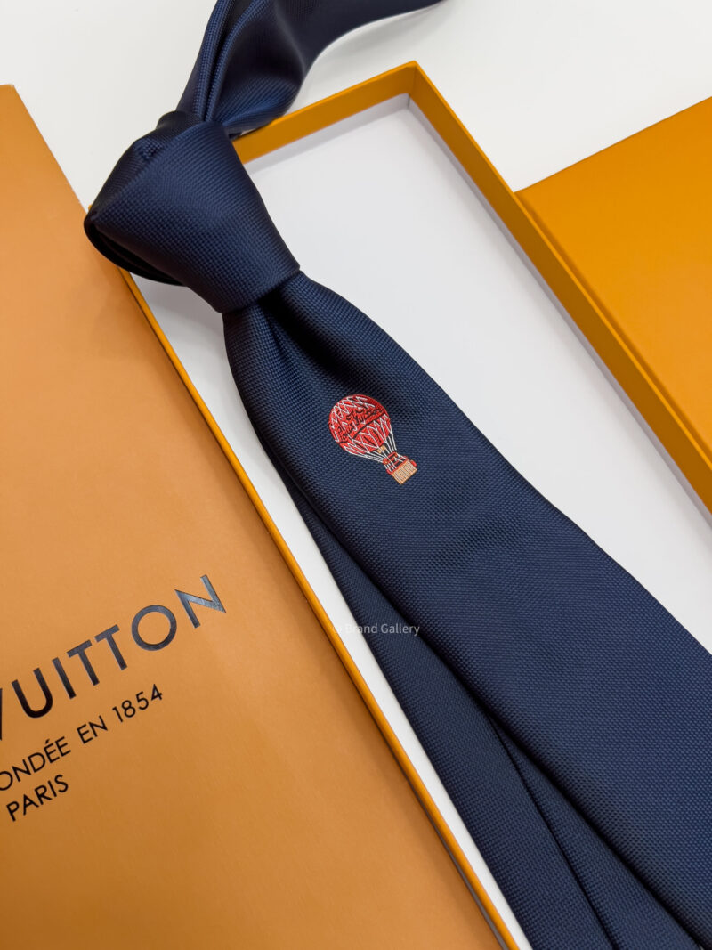 Louis Vuitton Navy BALLOON SILK TIE