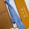 Louis Vuitton Sky Blue VINTAGE BEAR SILK TIE