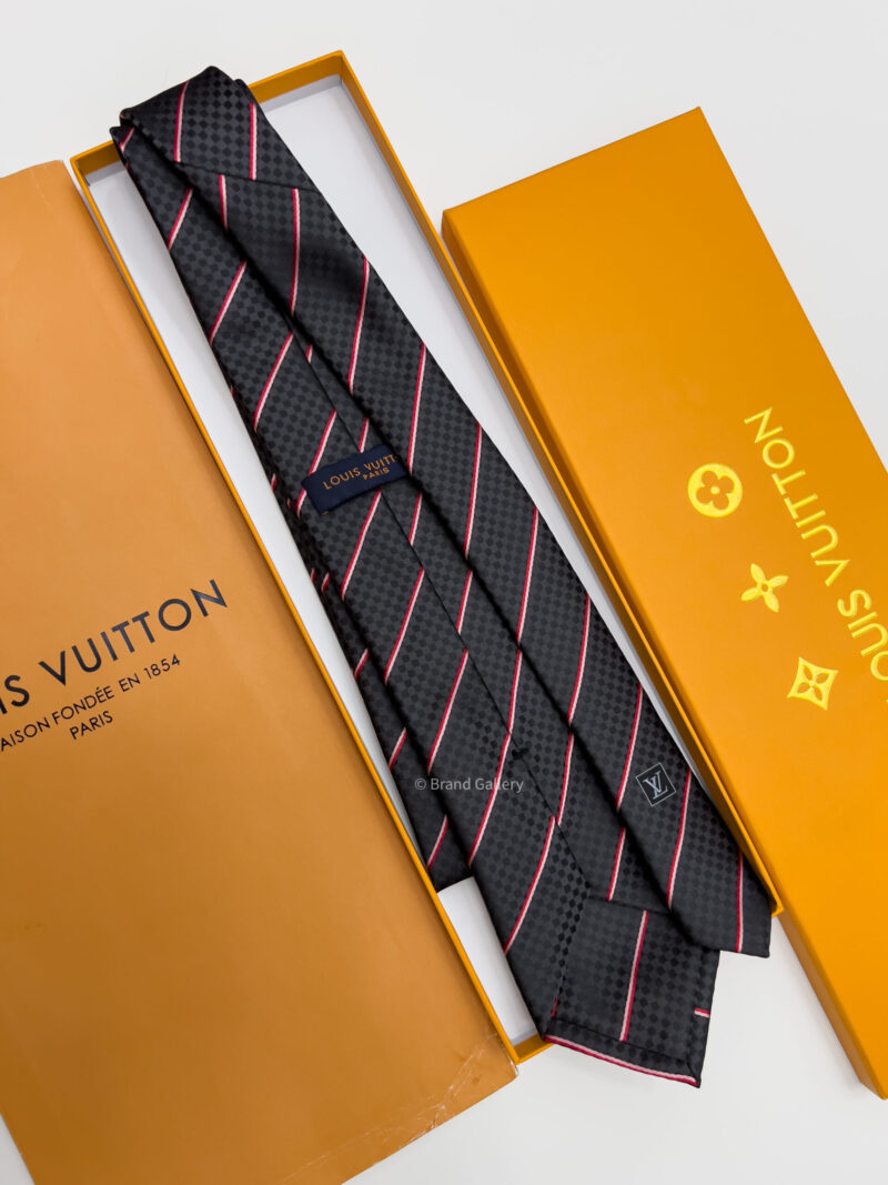 Louis Vuitton Black ECU SILK TIE