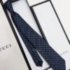 Gucci Navy GG FLOWER PATTERN SILK TIE