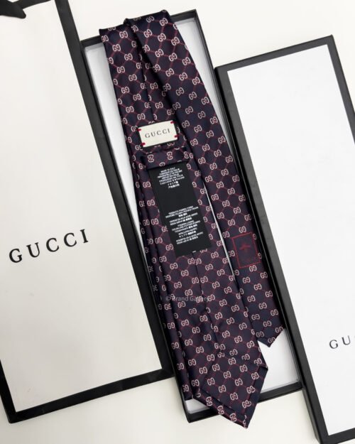 Gucci GG PATTERN CHECK SILK TIE
