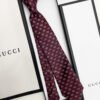 Gucci Bordeaux GG PATTERN CHECK SILK TIE