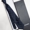 Chanel Navy CC PATTERN SILK TIE