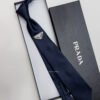 Prada Blue TRIANGLE LOGO SILK TIE