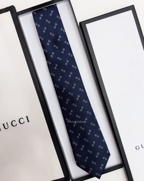 Gucci HORSEBIT SILK JACQUARD TIE