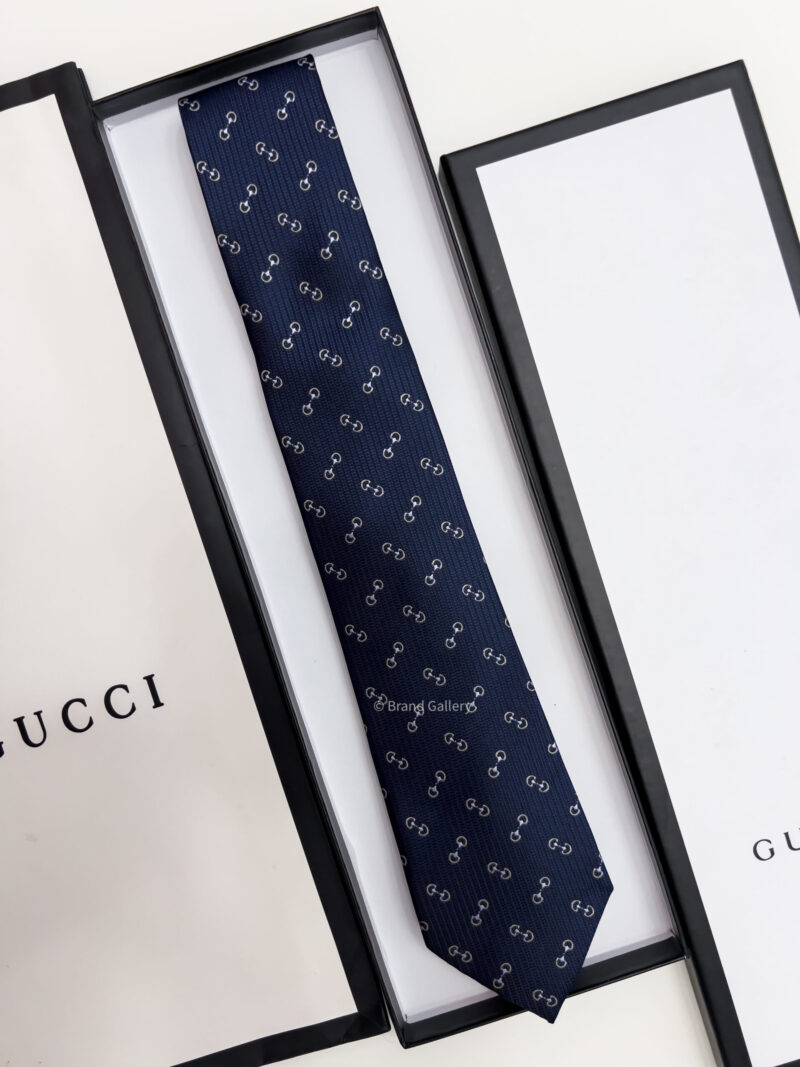 Gucci HORSEBIT SILK JACQUARD TIE