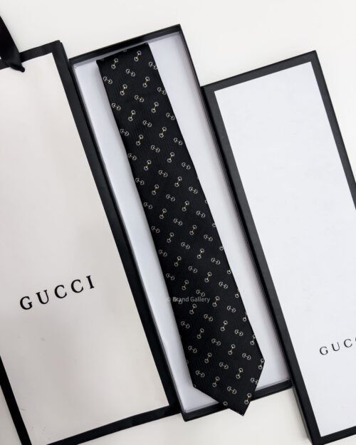 Gucci HORSEBIT SILK JACQUARD TIE