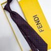 Fendi Navy CHECK FF SILK TIE