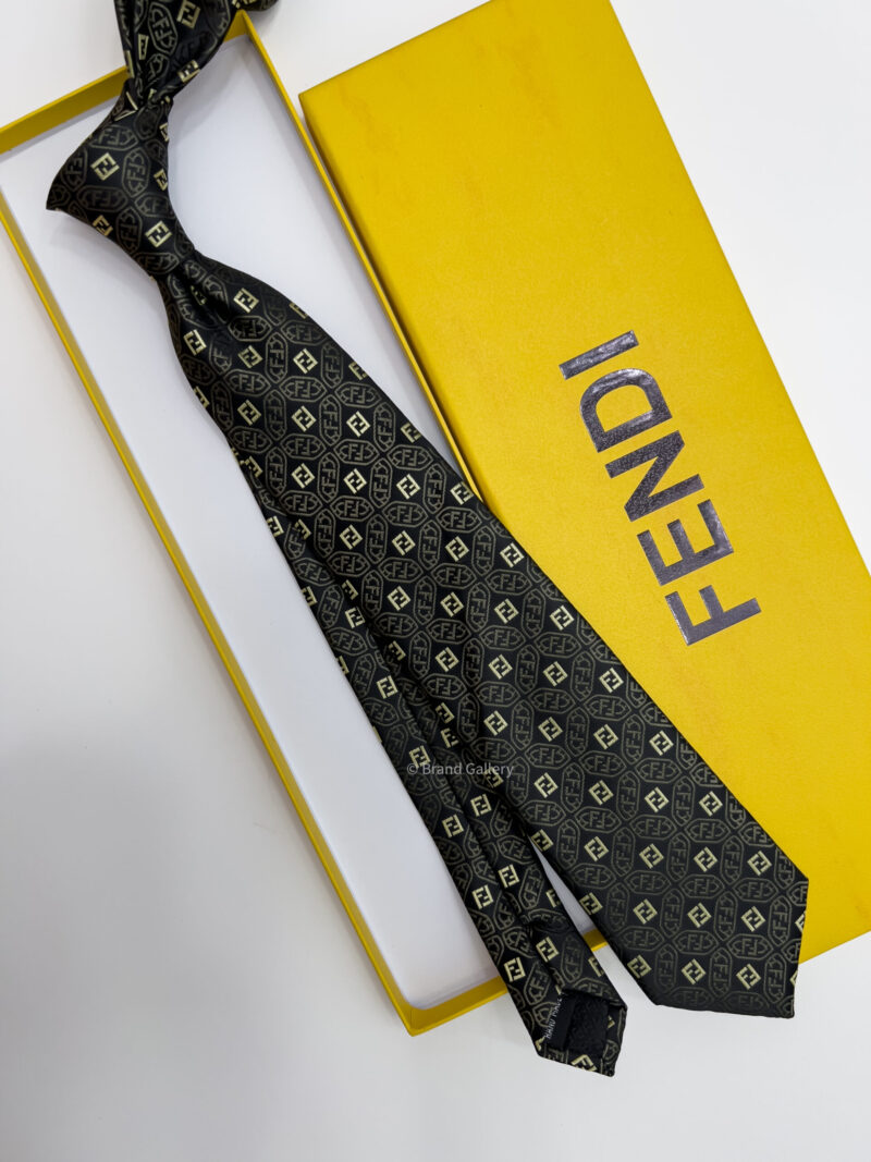 Fendi Black FF SILK TIE