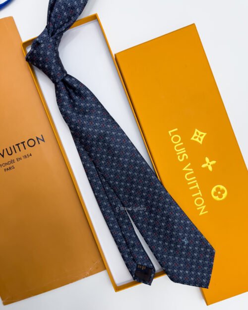 Louis Vuitton Navy BEAR PATTERN SILK TIE