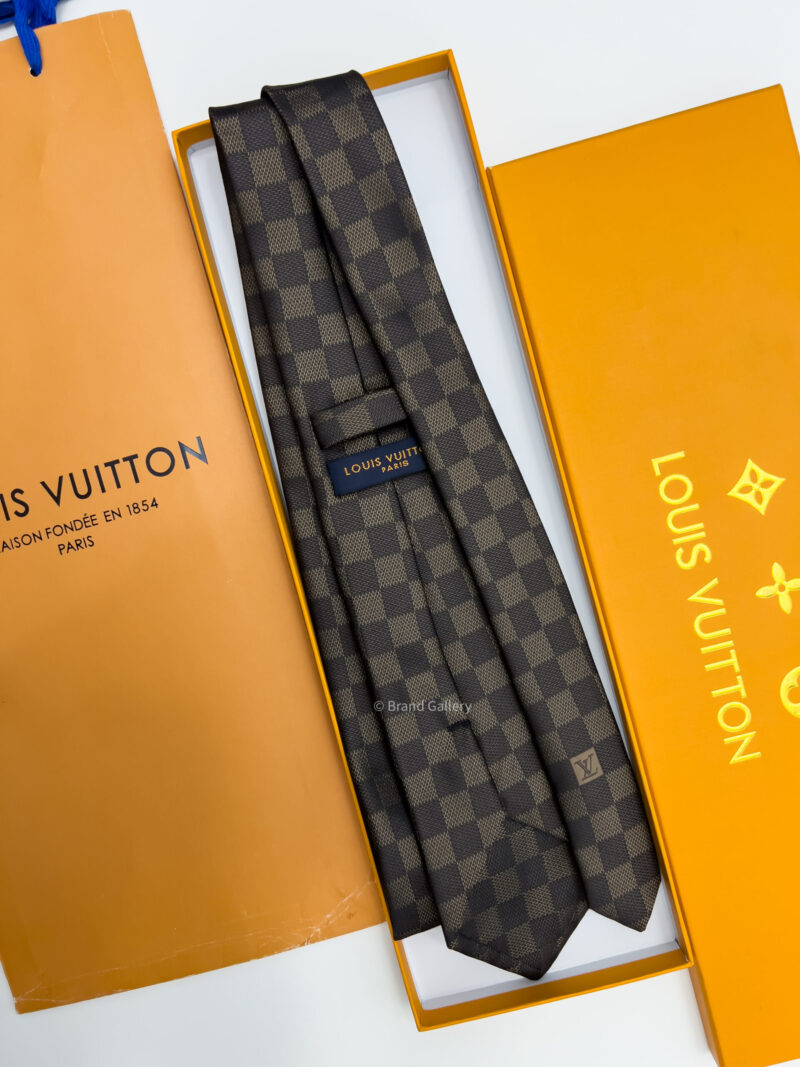 Louis Vuitton Coffee DAMIER SILK TIE