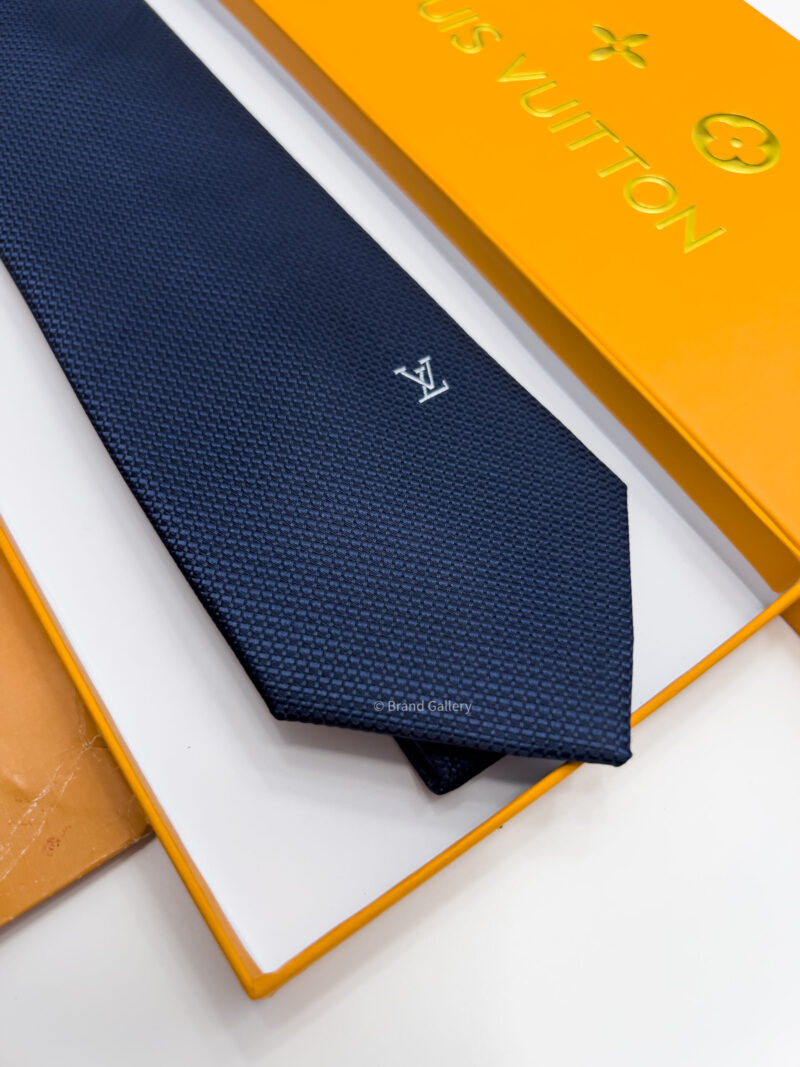 Louis Vuitton Navy LV ICON SILK TIE