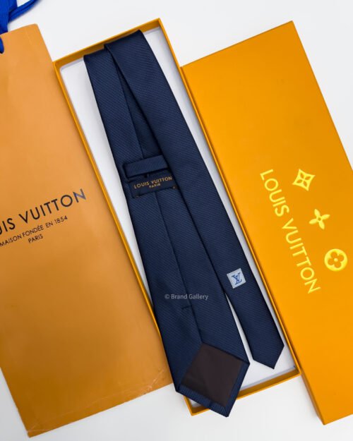 Louis Vuitton Navy LV ICON SILK TIE