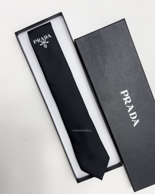 Prada Black MILANO SILK TIE