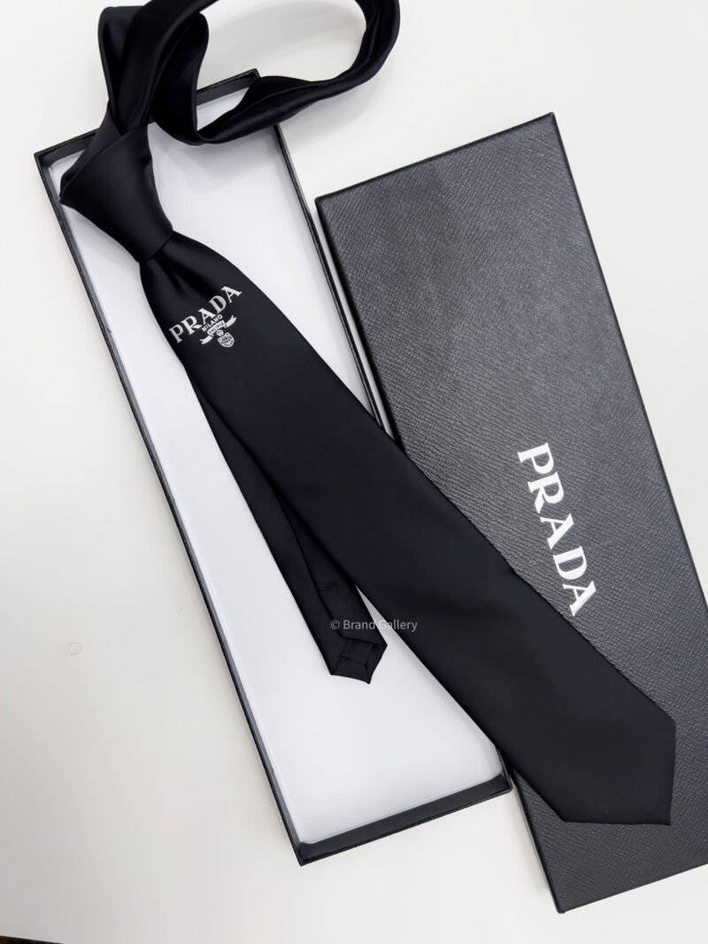 Prada Black MILANO SILK TIE