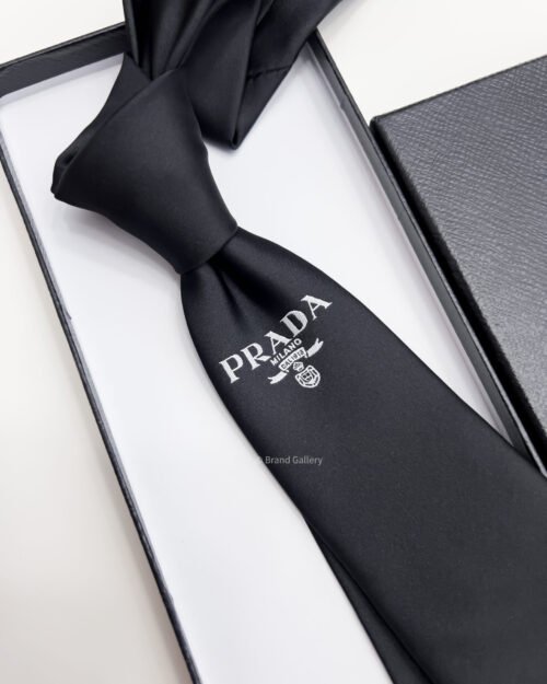 Prada Black MILANO SILK TIE