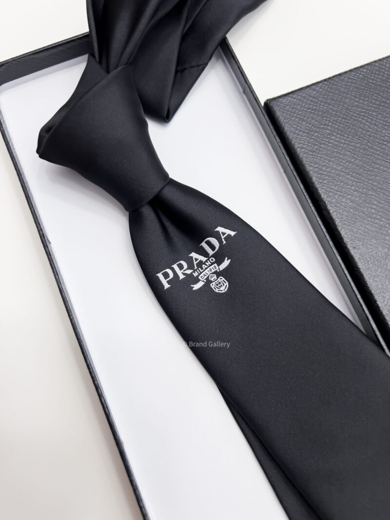 Prada Black MILANO SILK TIE