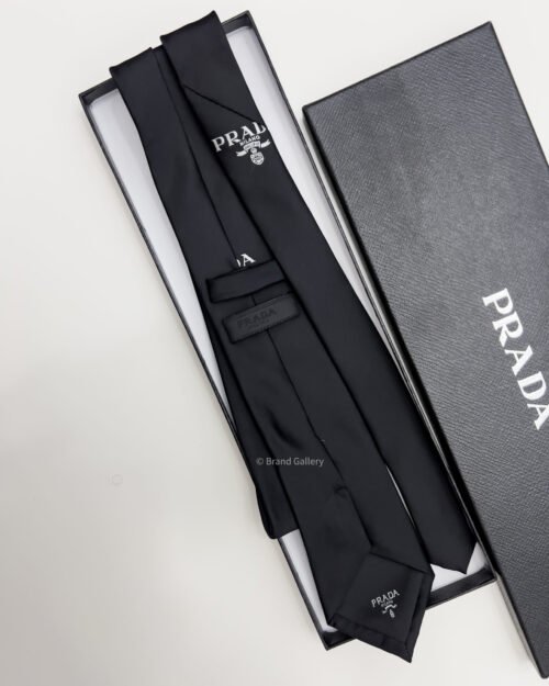 Prada Black MILANO SILK TIE