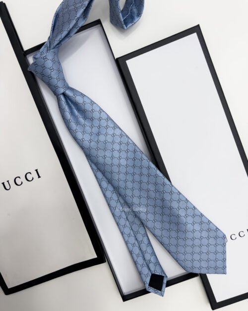 Gucci Sky Blue GG VINTAGE SILK TIE