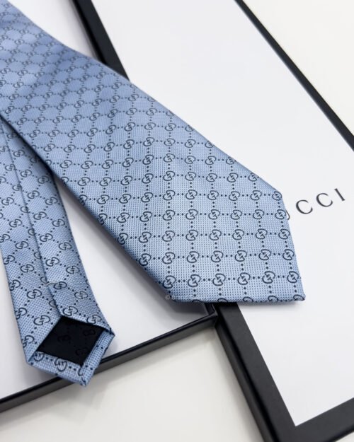 Gucci Sky Blue GG VINTAGE SILK TIE