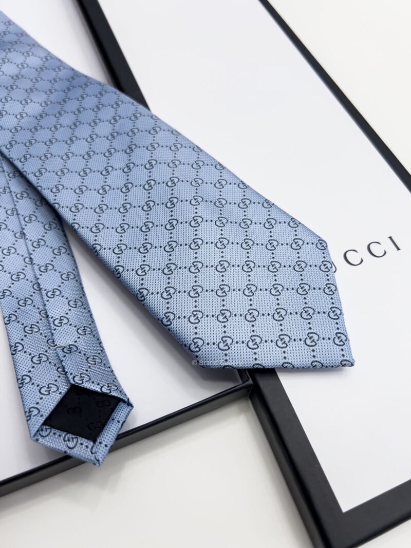 Gucci Sky Blue GG VINTAGE SILK TIE