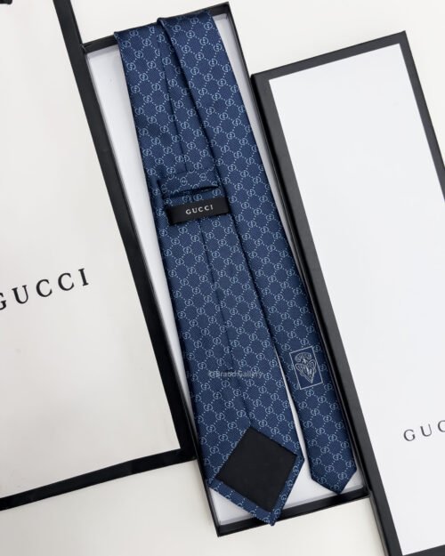 Gucci Blue GG VINTAGE SILK TIE