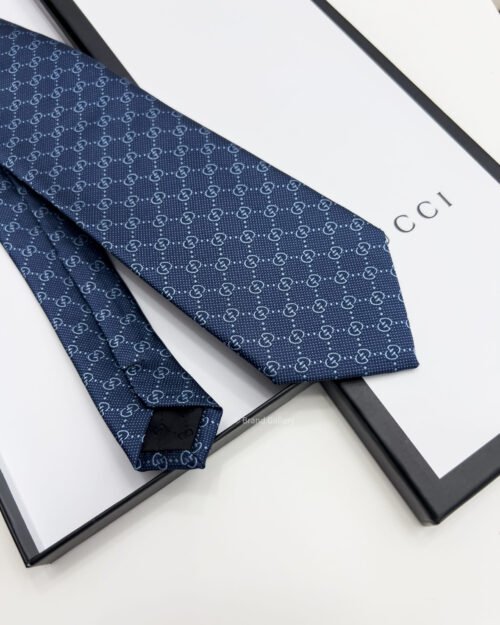 Gucci Blue GG VINTAGE SILK TIE