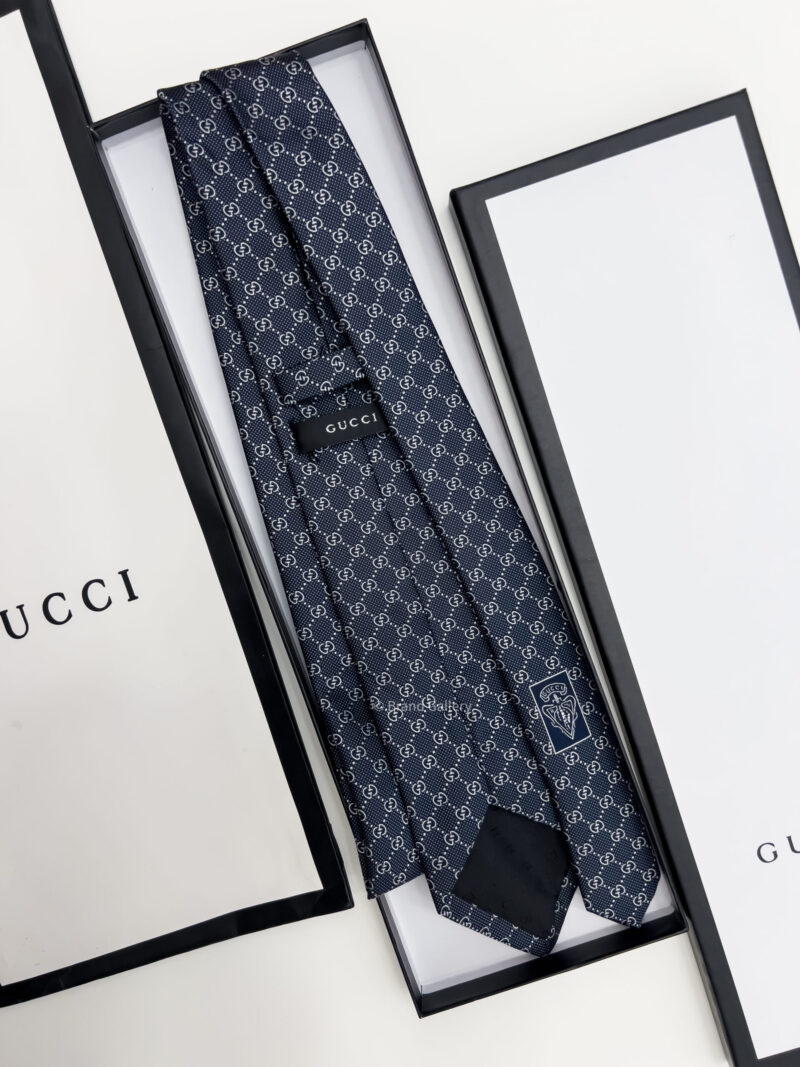 Gucci Navy GG VINTAGE SILK TIE